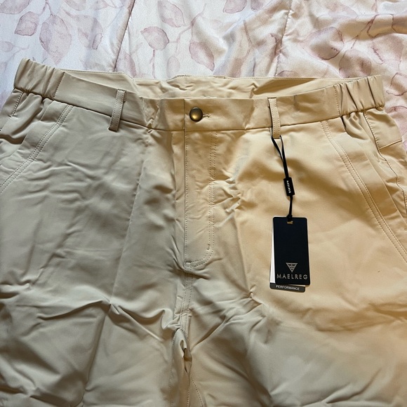 Men's Lightweight Moisture-Wicking Golf Pants - light khaki 40x30 - Picture 6 of 9